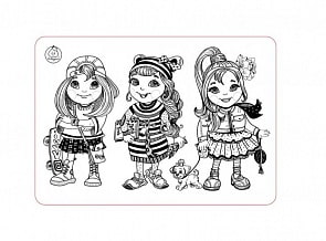 Коврик-раскраска маленький - Девочки-подружки размер 48 х 33,5 см (ЯиГрушка, 59887)