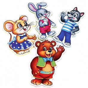 Макси-пазл – Теремок, мягкий, 4 детали (Умка, 4690590125069sim)