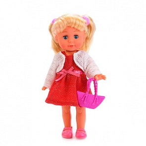 Интерактивная кукла Полина 33 см, озвученная, стихи и песни А. Барто, закрываются глаза (Карапуз, POLI-03-RUКраБелsim)