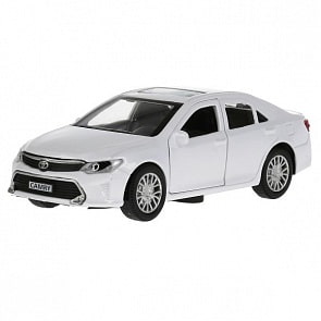 Металлическая инерционная машина - Toyota Camry, цвет белый, длина 12 см (Технопарк, CAMRY-WH)