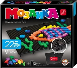 Мозаика, 225 фишек, 9 цветов, 2 поля (Десятое Королевство, 00984ДК)