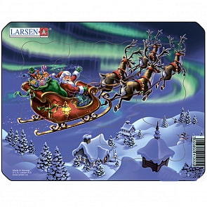 Пазл Санта на Севере, 6 деталей (Larsen, Z5)