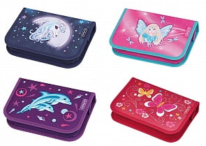 Пенал - Girls mix, без наполнения, 4 вида (Herlitz, 50008483)