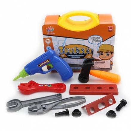 Набор строительных инструментов Tool Set, в пластиковом чемодане 