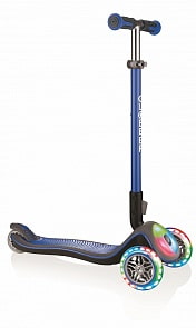 Самокат трехколесный Globber Elite Deluxe Flash Lights - Синий (Globber, 449-100-3)
