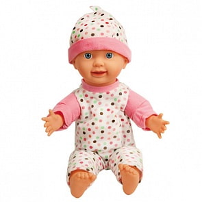 Пупс, 40 см., 8 функций, реагирует на щекотку, двигается, смеется, говорит (Карапуз, 16113-RUsim)