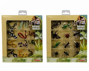 Набор Змеи и насекомые, 12 фигурок (Simba, 4349277)