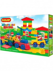 Конструктор из серии Железная дорога 6, с фигурками и поездом (Bauer, 706b)
