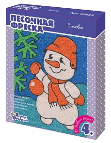 Набор для творчества Песочная фреска - Снеговик (Десятое Королевство, 02623ДК)