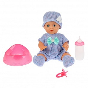 Интерактивный пупс – Оленька, пьет, писает, с аксессуарами, 7 песен на стихи и стихи А. Барто, 25 см (Карапуз, Y25BB-KN2-35663)