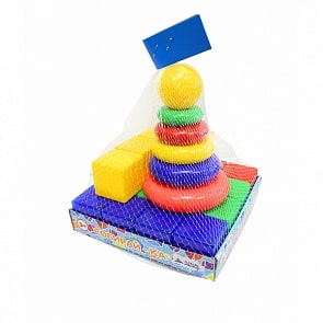 Набор – пирамидка и кубики Чудо - Собирайка (Плэйдорадо, 22206sim)