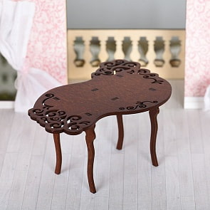 Стол резной для кукольного домика, коричневый (ЯиГрушка, 59410st)