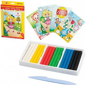 Пластилиновая мозаика №4 Первые уроки лепки – Кукла (Луч, 24С1502-08)