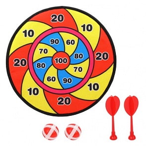 Дартс детский, 36 см, дротики на липучке 2 штуки, шарики 2 штуки (Shantou, F731)