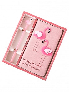 Набор блокнот А6 и ручка Фламинго The real you (Михи Михи, MM06072)