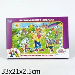 Настольная игра-ходилка «Приключения кота Леопольда» (Умка, 4690590085455sim) - миниатюра