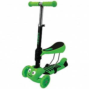 Самокат 3х колесный Next, 2 в 1, управление наклоном, зеленый (Next, S00237GREENsim)