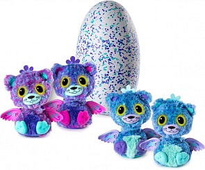 Игрушка Hatchimals сюрприз - Близнецы Котята интерактивные питомцы, вылупляющиеся из яйца (Spin Master, 19110-PURP)