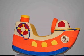 Детская качалка – Кораблик, оранжевый (Paremo, PCR818-03)