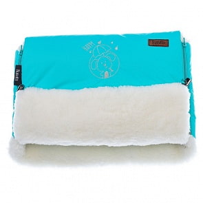 Муфта меховая для коляски Nuovita Islanda Bianco Blu/Голубой (Nuovita, NUO-mISLB_2057)