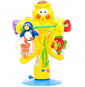 Интерактивная развивающая игрушка Осьминог на присоске (Kiddieland, KID 038190)