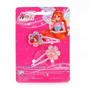 Набор из 2 заколок для волос «Винкс» (Играем вместе, HC-WX-01sim)