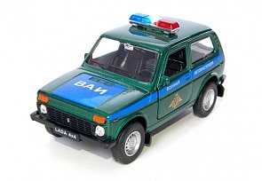 Модель машины LADA 4x4 Военная Автоинспекция (Welly, 42386MC)