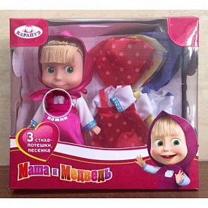 Интерактивная кукла «Маша», 15 см., с комплектами одежды (Карапуз, 83032Xsim)