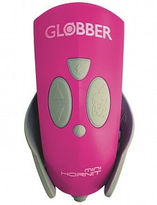Звонок-фонарик Globber для самокатов Mini Hornit, 25 мелодий, deep pink, свет (Globber, 6713RT)