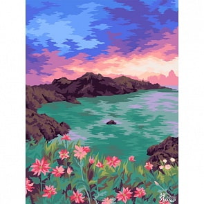 Рисование по номерам на холсте - Бирюзовый залив, 40 х 50 (Фабрика Творчества, A132)