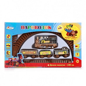 Железная дорога «Чебурашки и его друзья» на батарейках (Играем вместе, B70872-Rsim)