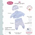 Комплект одежды для кукол 26 см голубая кофта шапка ползунки  - миниатюра №2