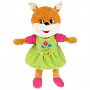 Игрушка мягкая Белочка 22 см, музыкальный чип и стихи Дружининой (Мульти-пульти, M9589-22)