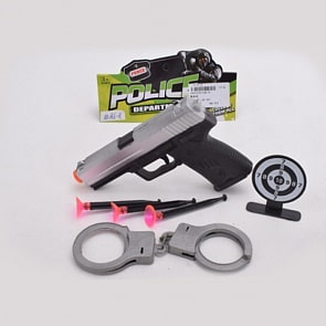 Набор - Полиция: пистолет, присоски, наручники, аксессуарами (B1869378)