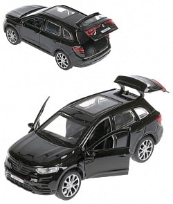 Модель Renault Koleos 12 см, открываются двери, инерционный, черный (Технопарк, KOLEOS-BK)