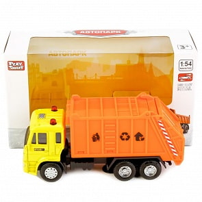 Инерционная металлическая модель - Мусоровоз (Playsmart, X600-H09094) (ассортимент)