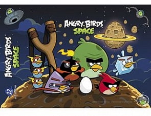 Пазл 12 элементов 20,3 х 29,7 мм в рамке Angry Birds (Hatber, 12ПЗ4_10500)
