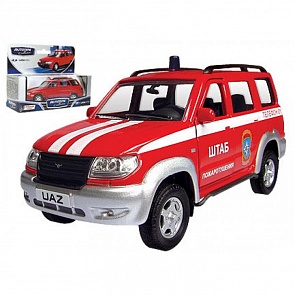 Машинка металлическая Uaz Patriot - Пожарная охрана, 1:43 (Autotime, 30184(30184W-RUS)