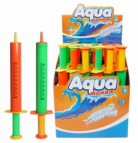 Аквамания – Водяной шприц, помповый (1Toy, Т59450) (ассортимент)