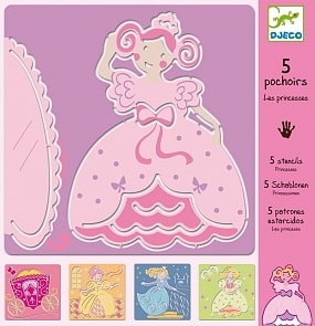 Набор трафаретов - Принцессы (Djeco, 08817k)