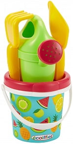 Детский набор для песочницы - Фрукты ведерко с аксессуарами (Ecoiffier, ECO651)