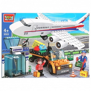 Конструктор Аэропорт, с фигурками, 194 детали (Город мастеров, 3322-AA)