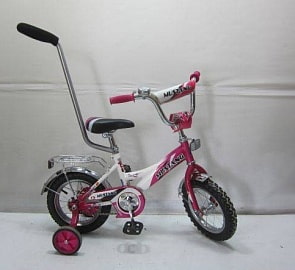 Детский велосипед с ручкой-толкателем. Mustang 12 (Mustang, GW12P-RBsim)