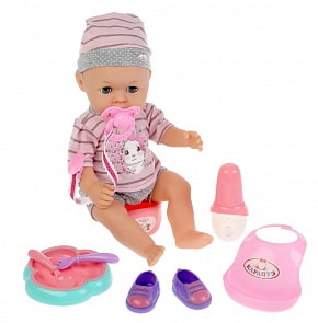 Интерактивный пупс - Аленка 36 см, пьет, писает, 50 звуков (Карапуз, R8280-RU)