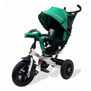 Трехколесный велосипед - Lexus Trike, колеса 12" и 10", белый+зеленый, свет и звук (Lexus Trike, 960M2-N1210P-WHITE+GREEN)