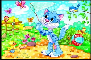 Мозаика из пайеток А4 - Милый Котик (Рыжий кот, М-8646)