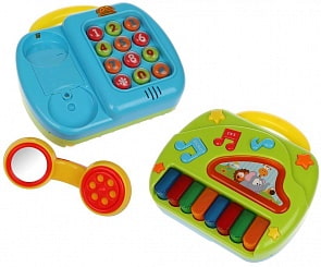 Орган электронный 2в1 Пианино и Телефон, свет, звук (Наша Игрушка, 100659475)
