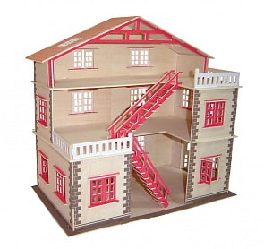 Модель деревянная сборная - Кукольный домик (Wooden Toys, PH023) Модель деревянная сборная - Кукольный домик (Wooden Toys, PH023)