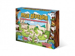 Набор - Моя деревня, фигурки для росписи, 57 штук (Бэмби, ДНИ118)