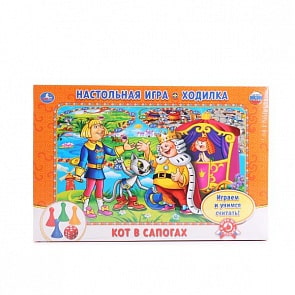 Настольная игра-ходилка - Кот в сапогах. Азбука (Умка, 4690590113578sim)